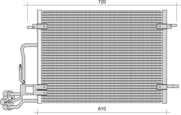 MAGNETI MARELLI Lauhdutin, ilmastointilaite 350203368000